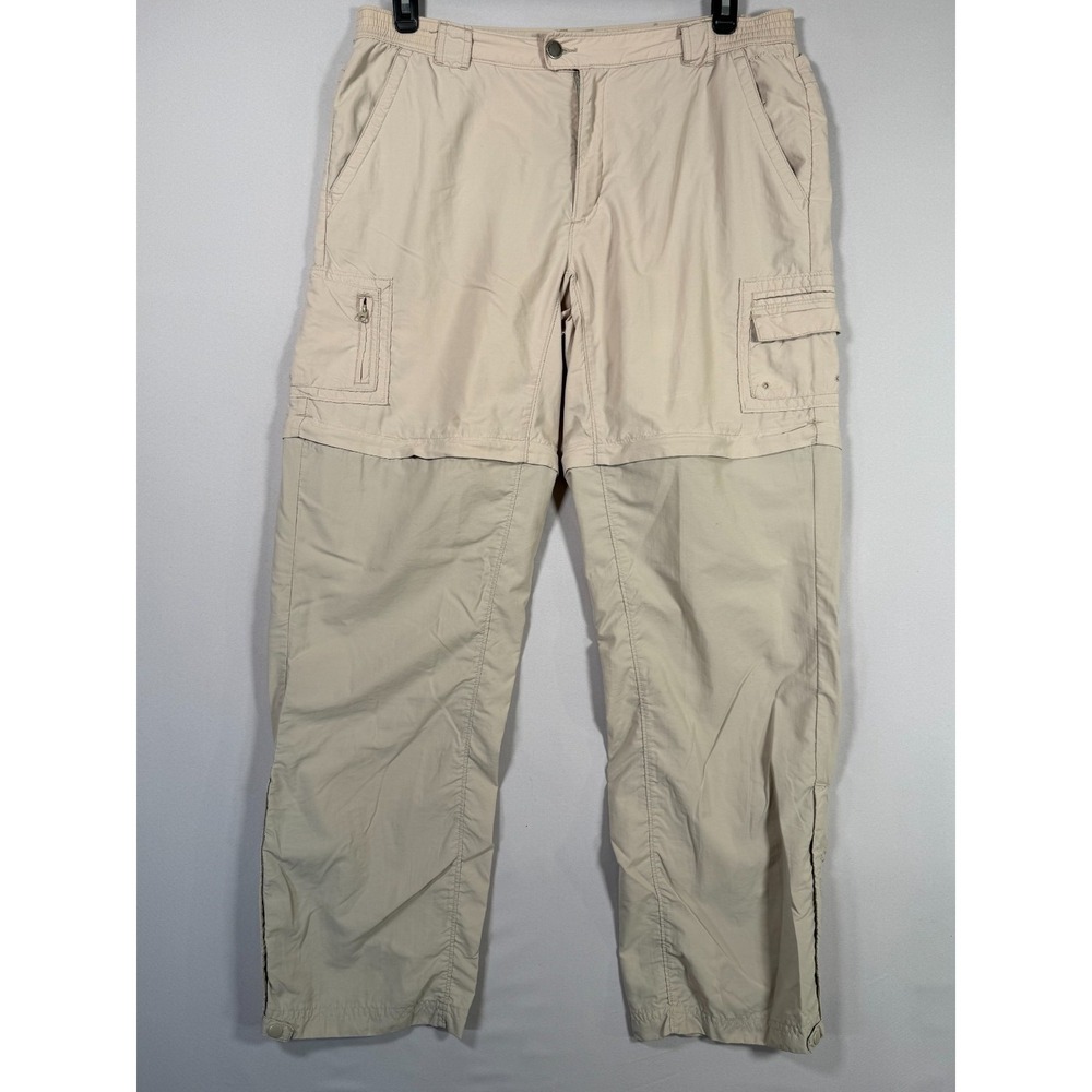 Columbia‎ Titanium Women's Convertible to Shorts Beige Large Hike Light Omni Dry